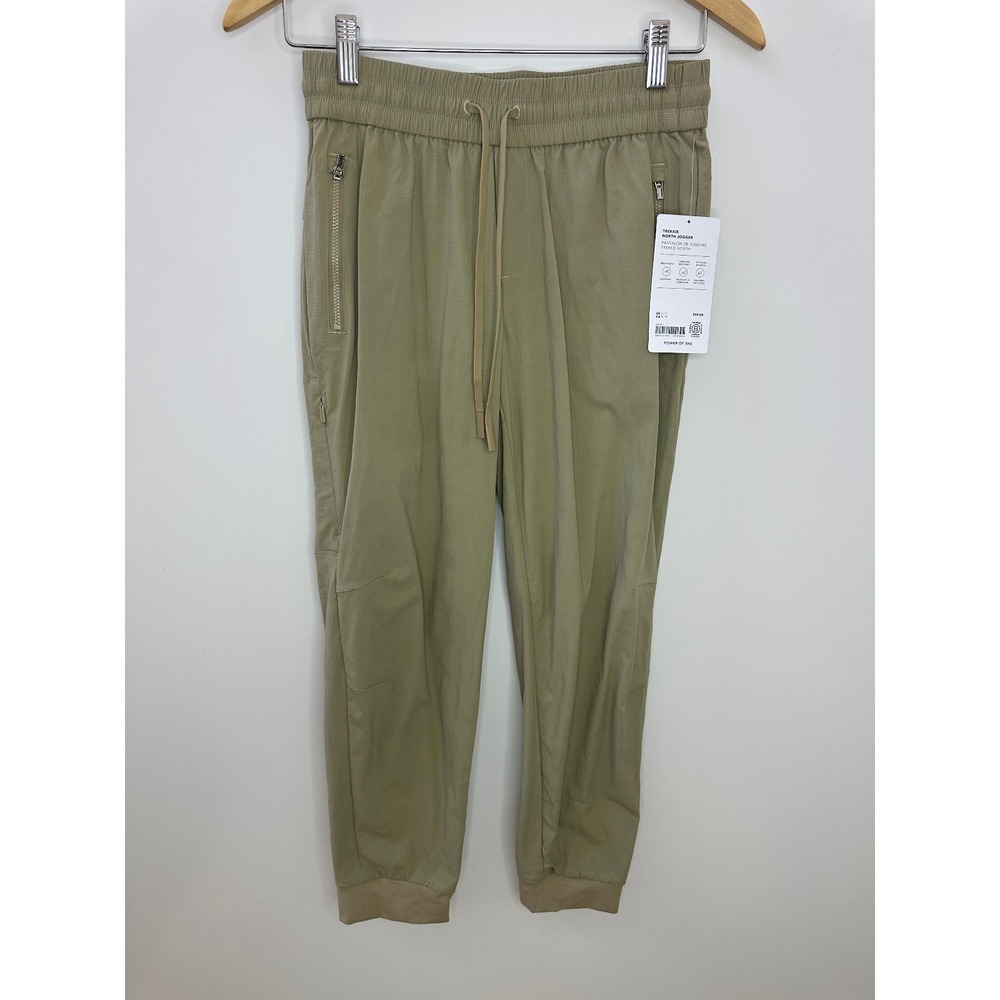 NWT Athleta Trekkie Relaxed Mid Rise Jogger Pants Flax Tan XS Ripstop Stretch - Picture 13 of 15